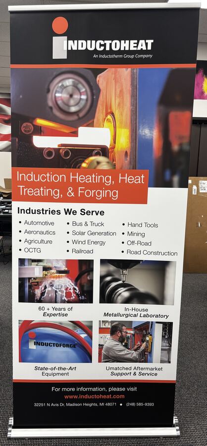 Retractable trade show banner stand &mdash; Savers Printing